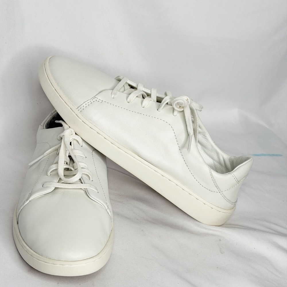 Olukai Pehuea Li 'Ili Womens Size 10 White Leather Low Top Beach Sneakers Shoes - Picture 9 of 9